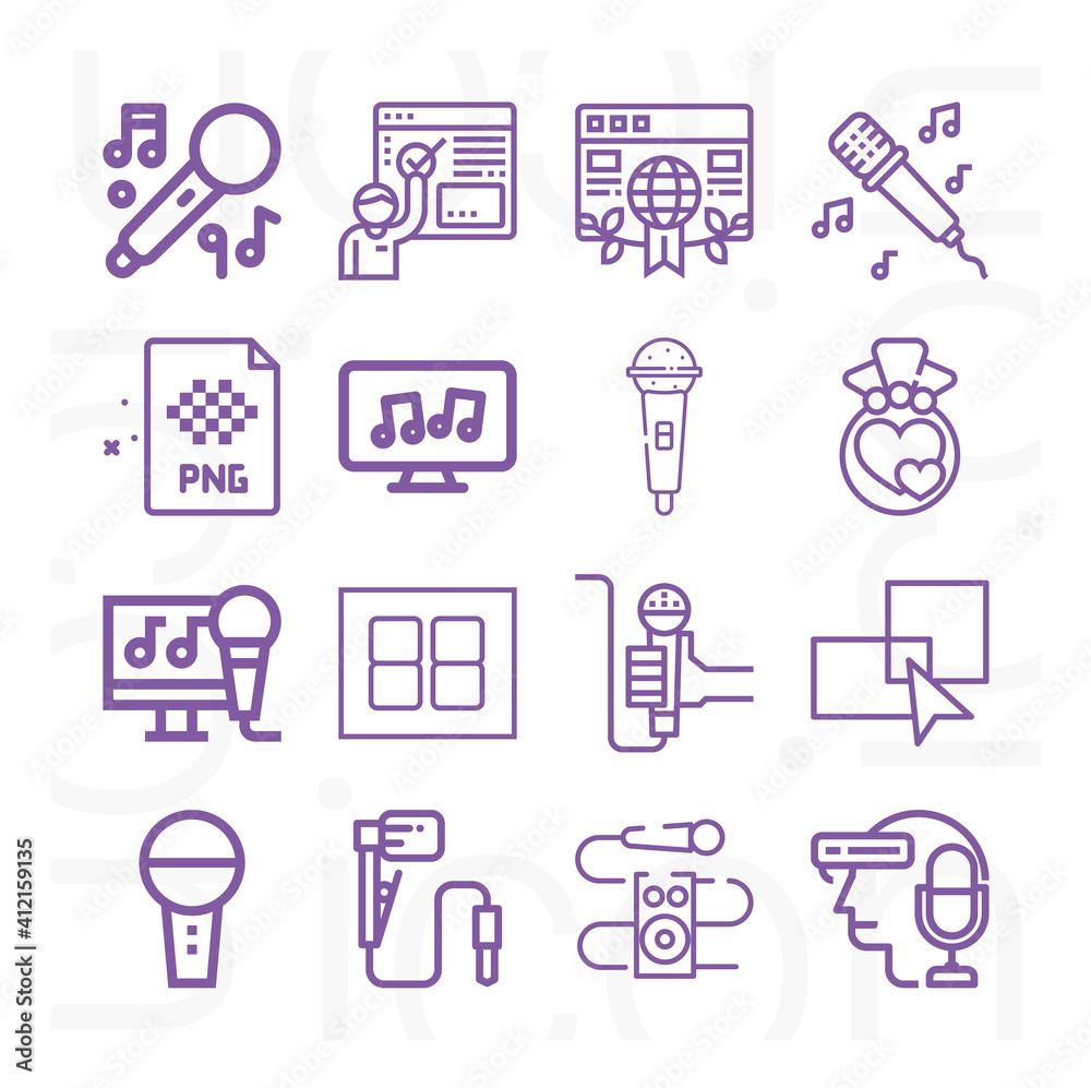 16 pack of disclosure lineal web icons set 16 pack of disclosure lineal web icons set