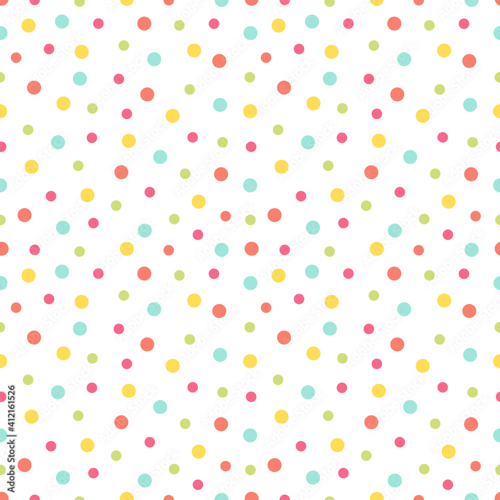 Seamless patterns with colours polka dot Seamless patterns with colours polka dot