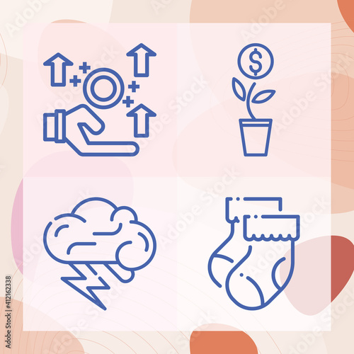 Simple set of tumor related lineal icons
