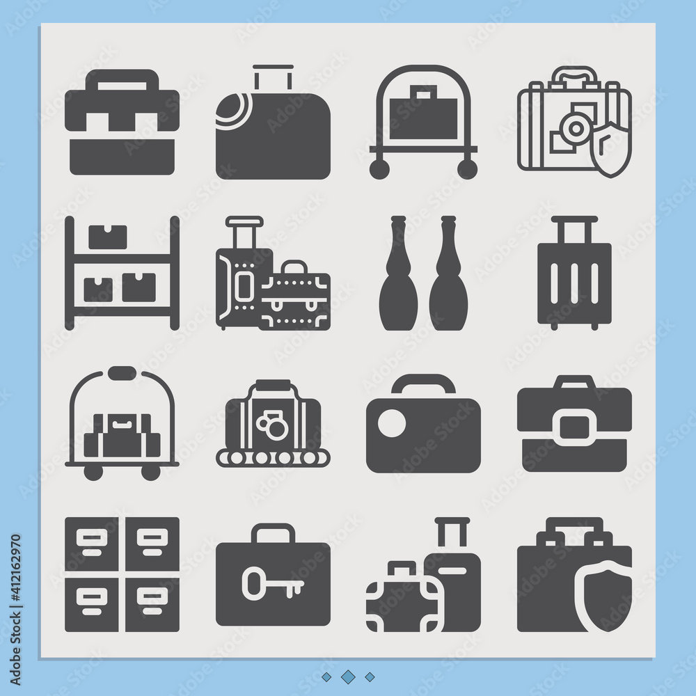 Simple set of customary related filled icons.