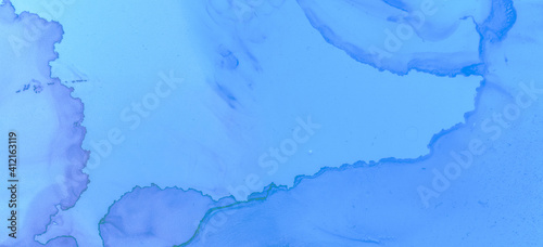 Pastel Flow Water. Blue Watercolour Background. Modern Ink Stains Marble. Creative Ink Stains Pattern. Pink Pastel Fluid Water. Blue Pastel Flow Liquid. Contemporary Paint Background.