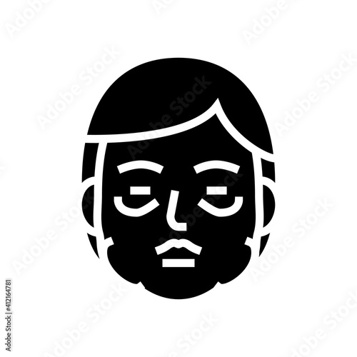 allergic edema glyph icon vector. allergic edema sign. isolated contour symbol black illustration