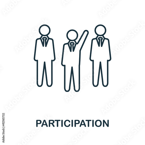 Participation icon. Simple element from business management collection. Creative Participation icon for web design  templates  infographics and more