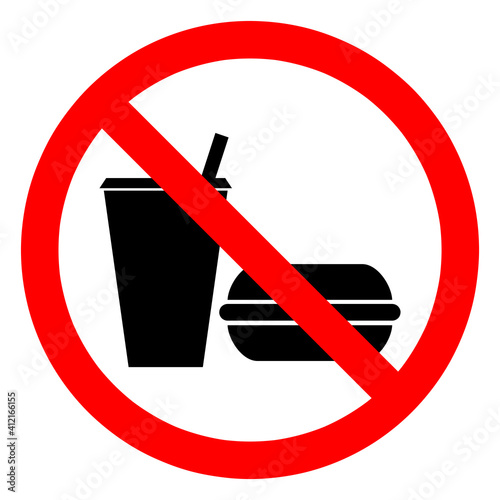 The signs are not allowed to eat or drink . Vector ESP10