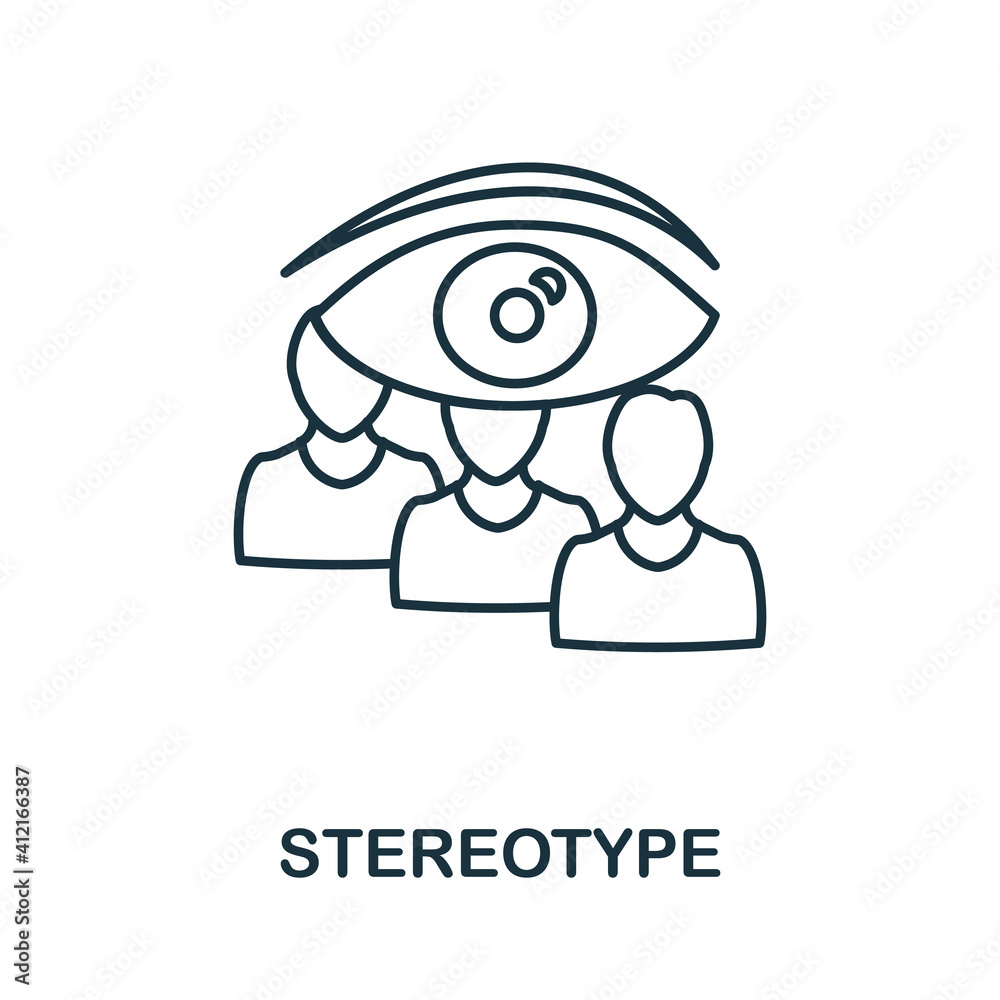 Stereotype icon. Simple element from business management collection ...