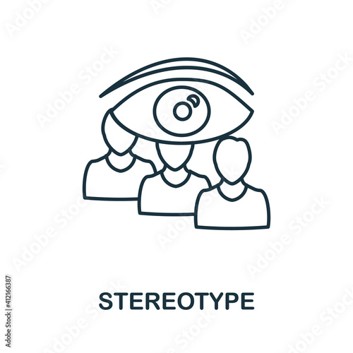 Stereotype icon. Simple element from business management collection. Creative Stereotype icon for web design, templates, infographics and more