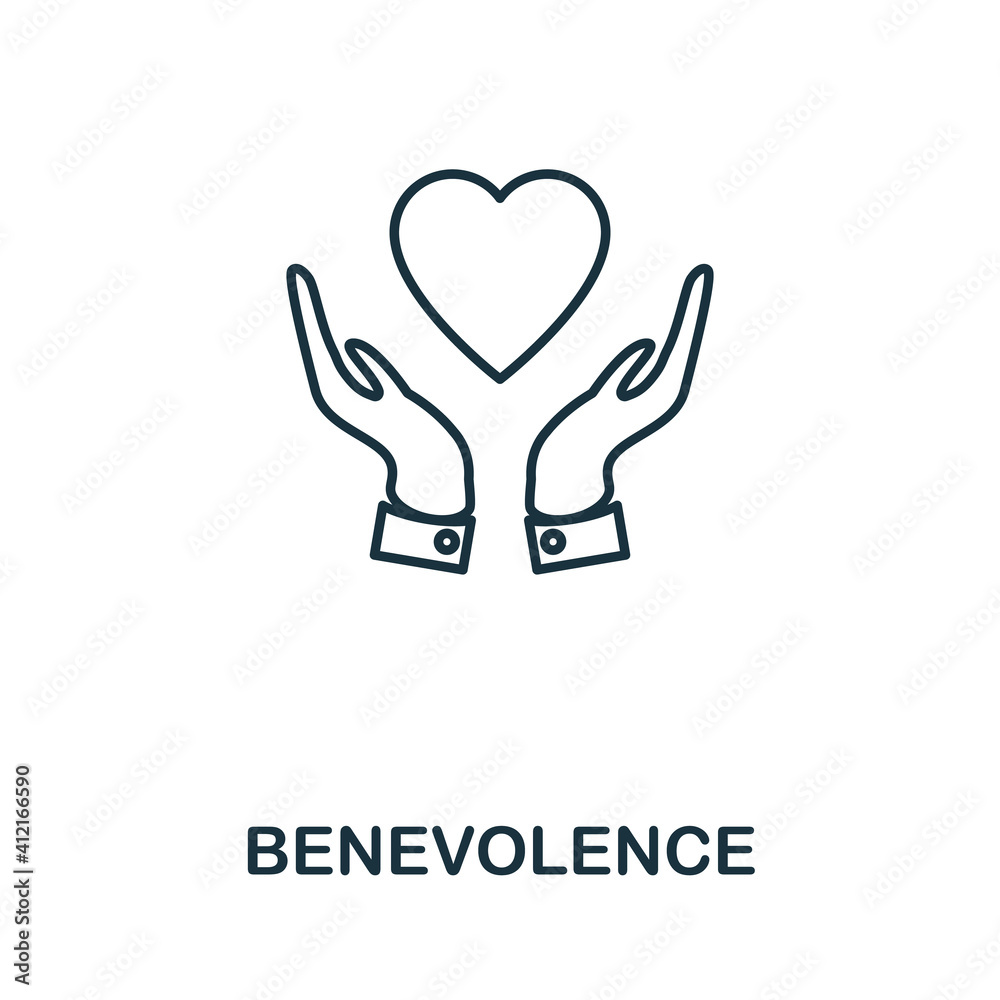 Benevolence icon. Simple element from business management collection. Creative Benevolence icon for web design, templates, infographics and more Benevolence icon. Simple element from business management collection. Creative Benevolence icon for web design, templates, infographics and more