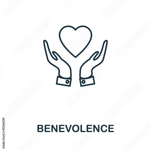 Benevolence icon. Simple element from business management collection. Creative Benevolence icon for web design, templates, infographics and more