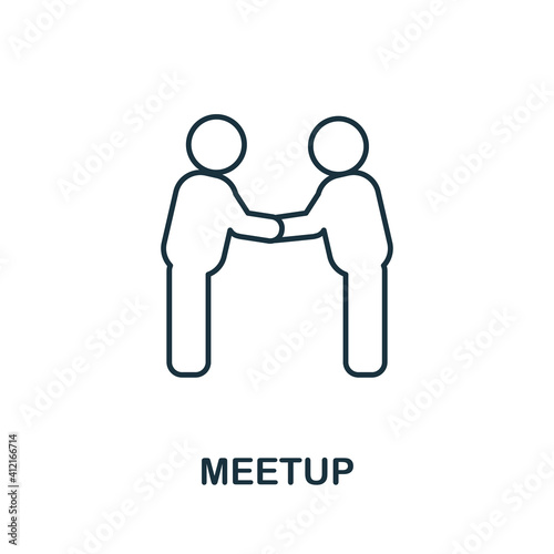Meetup icon. Simple element from business management collection. Creative Meetup icon for web design, templates, infographics and more