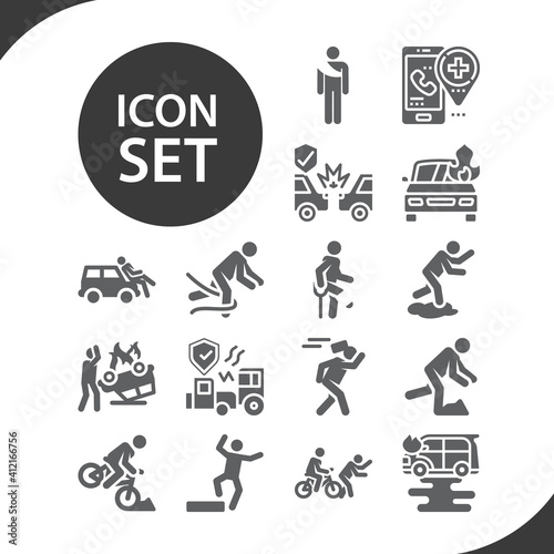 Simple set of chance event related filled icons.