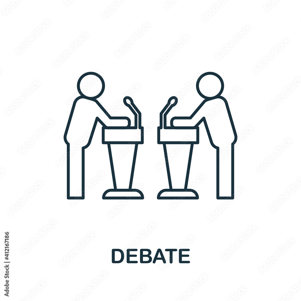 Debate icon. Simple element from business management collection. Creative Debate icon for web design, templates, infographics and more