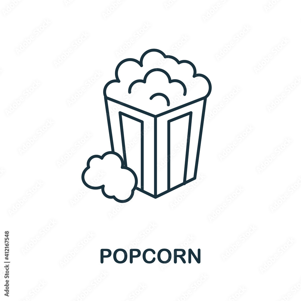 Popcorn icon. Simple element from cinema collection. Creative Popcorn icon for web design, templates, infographics and more Popcorn icon. Simple element from cinema collection. Creative Popcorn icon for web design, templates, infographics and more