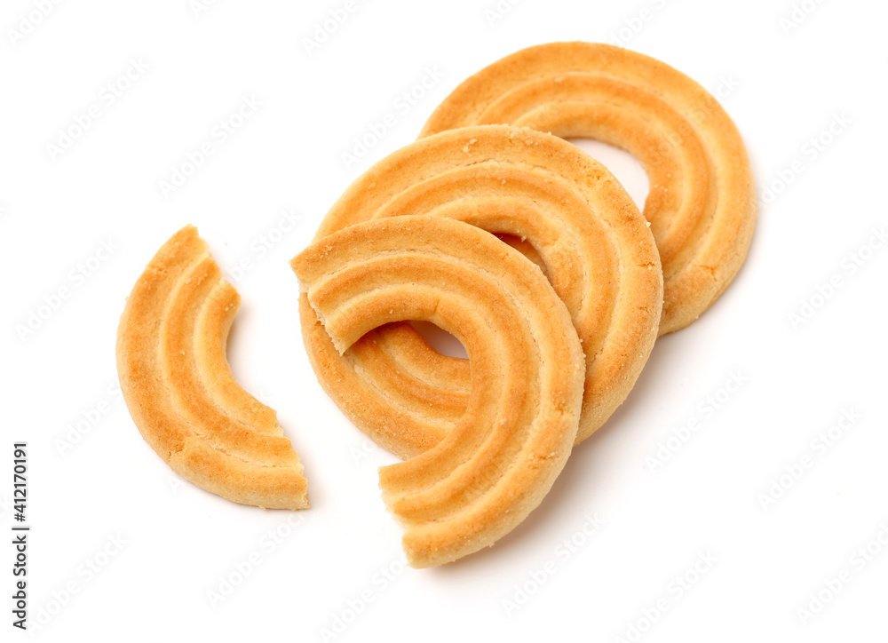 Cookies on a white background Cookies on a white background