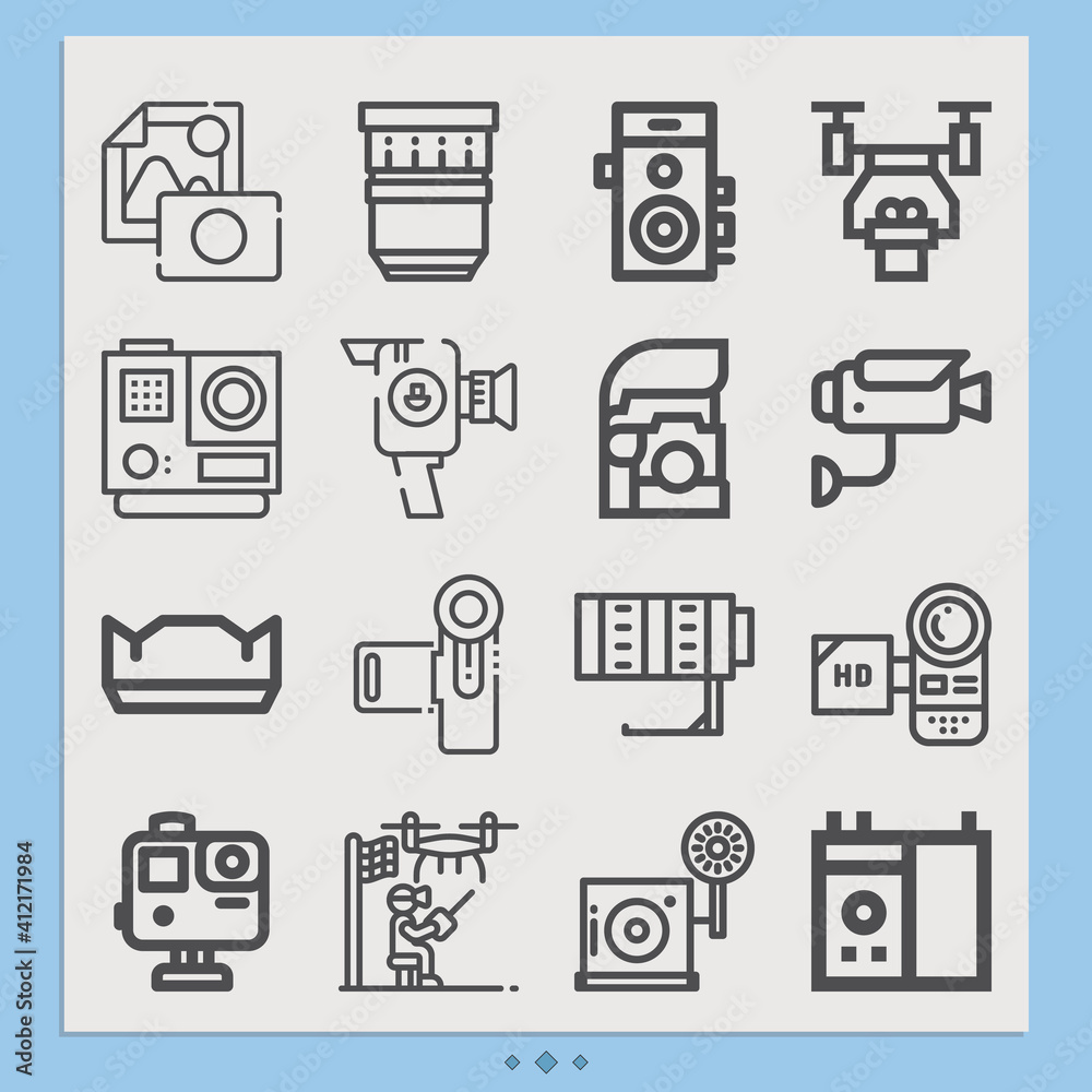 Simple set of gave related lineal icons. Simple set of gave related lineal icons.
