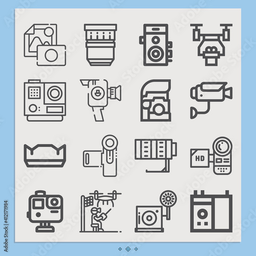 Simple set of gave related lineal icons.