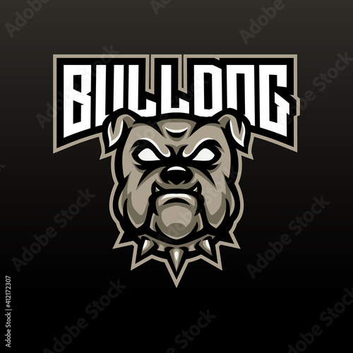 bulldog mascot logo design
