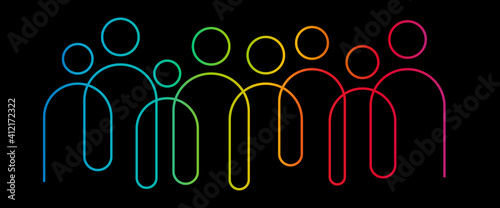 Inclusion and diversity infographic vector set, people vector logo for website  photo