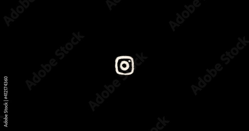 Social media icon. Social networking service. Animation