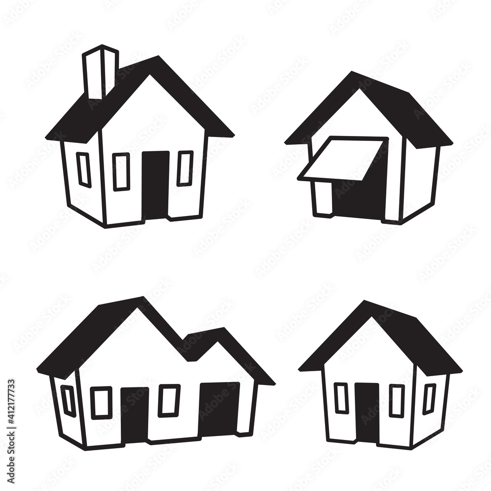 outline home symbol icon set outline home symbol icon set