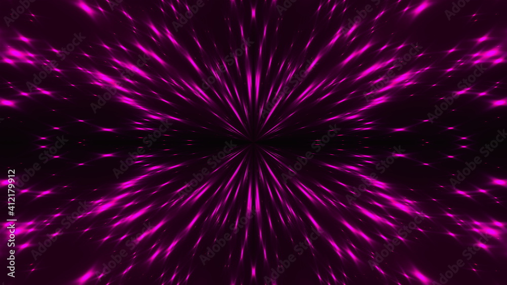 3d rendering kaleida of lights. Radiation from the center of golden stars on a black background. Computer generated abstract background 3d rendering kaleida of lights. Radiation from the center of golden stars on a black background. Computer generated abstract background
