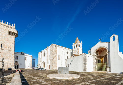 The castle, churches and monument of queen Isabela, Estremoz, Prtugal