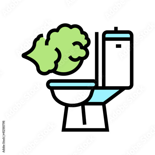 flatulence digestion system color icon vector. flatulence digestion system sign. isolated symbol illustration