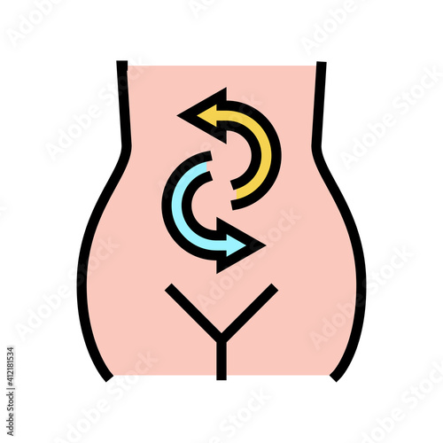 digesting food color icon vector. digesting food sign. isolated symbol illustration