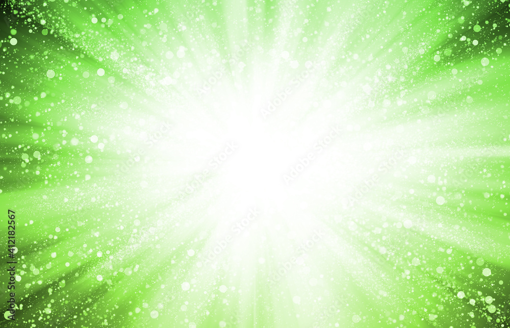 Green sparkle rays glitter lights with bokeh elegant show on stage abstract background. Dust sparks background. Green sparkle rays glitter lights with bokeh elegant show on stage abstract background. Dust sparks background.