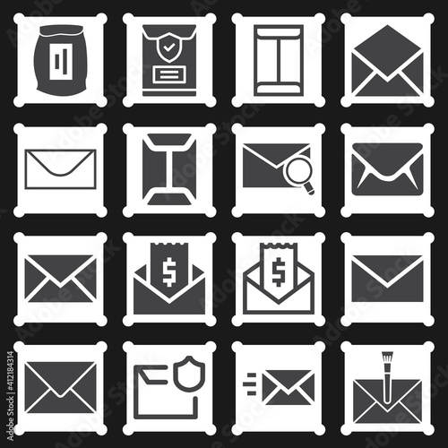 16 pack of natural covering  filled web icons set
