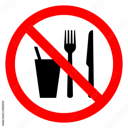 Do not eat or drink sign . Vector ESP10 