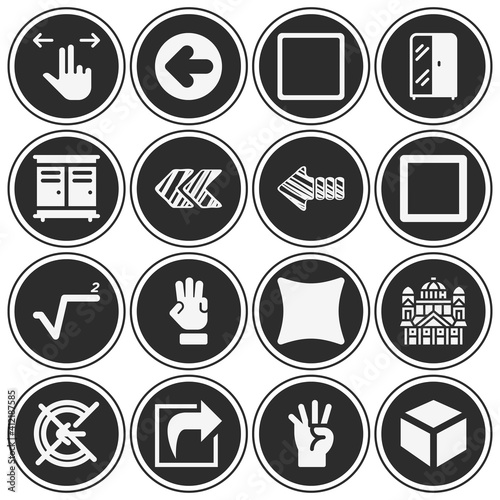 16 pack of four filled web icons set