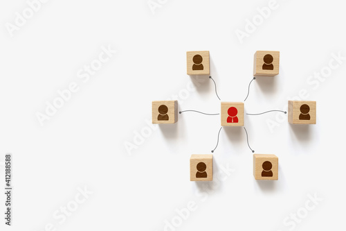 Foto Organization corporate employee structure team business people