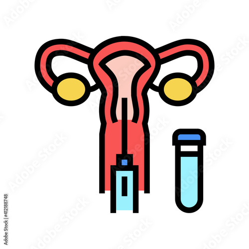 embryo transfer color icon vector. embryo transfer sign. isolated symbol illustration