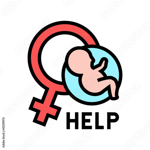 help and consultation fertilization color icon vector. help and consultation fertilization sign. isolated symbol illustration