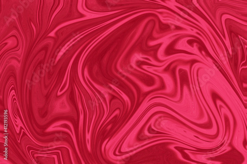 Abstract red liquid paint marbling effect background