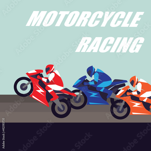 motorcycle racing poster and banner. vector illustration