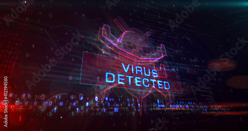 Virus symbol abstract concept 3d illustration