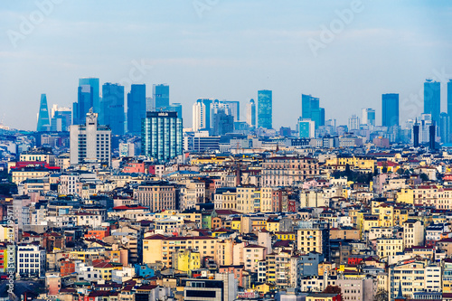 Beyoglu district view from Suleymaniye Mosque.