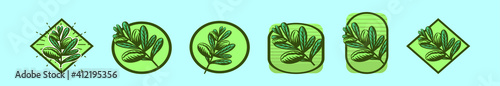 set of argan oil cartoon icon design template in various models. vector illustration isolated on blue background