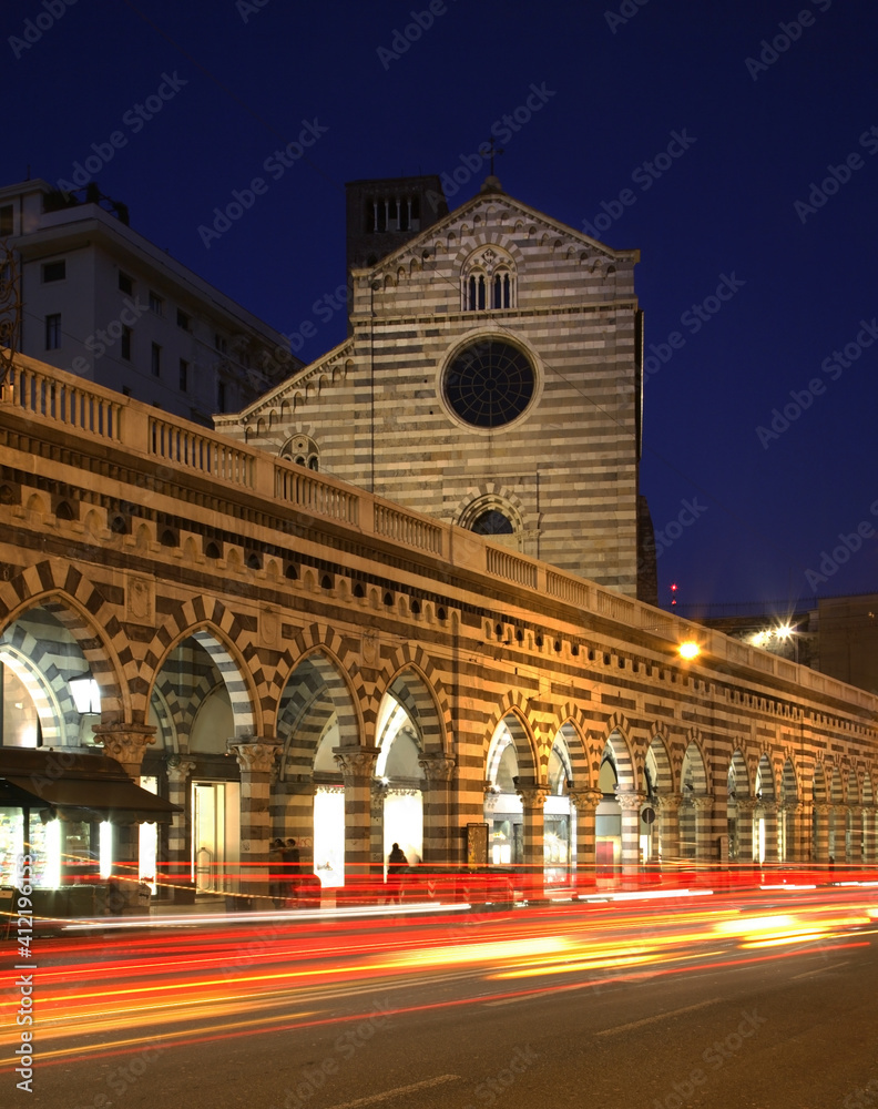 Naklejka premium Santo Stefano church in Genoa. Italy