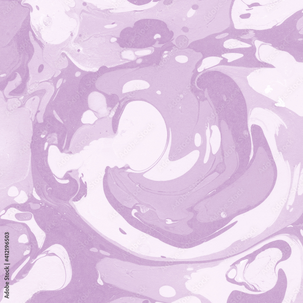 Obraz premium Pink marble ink texture on watercolor paper background. Marble stone image. Bath bomb effect. Psychedelic biomorphic art.