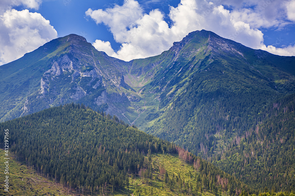 Mountain landscape in the Tatra National Park