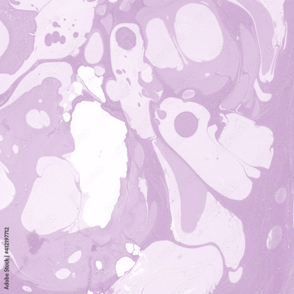 Naklejka premium Pink marble ink texture on watercolor paper background. Marble stone image. Bath bomb effect. Psychedelic biomorphic art.
