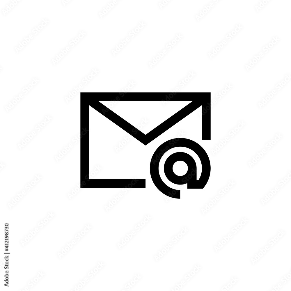 Email message symbol icon in outline style. Message and email symbols ...