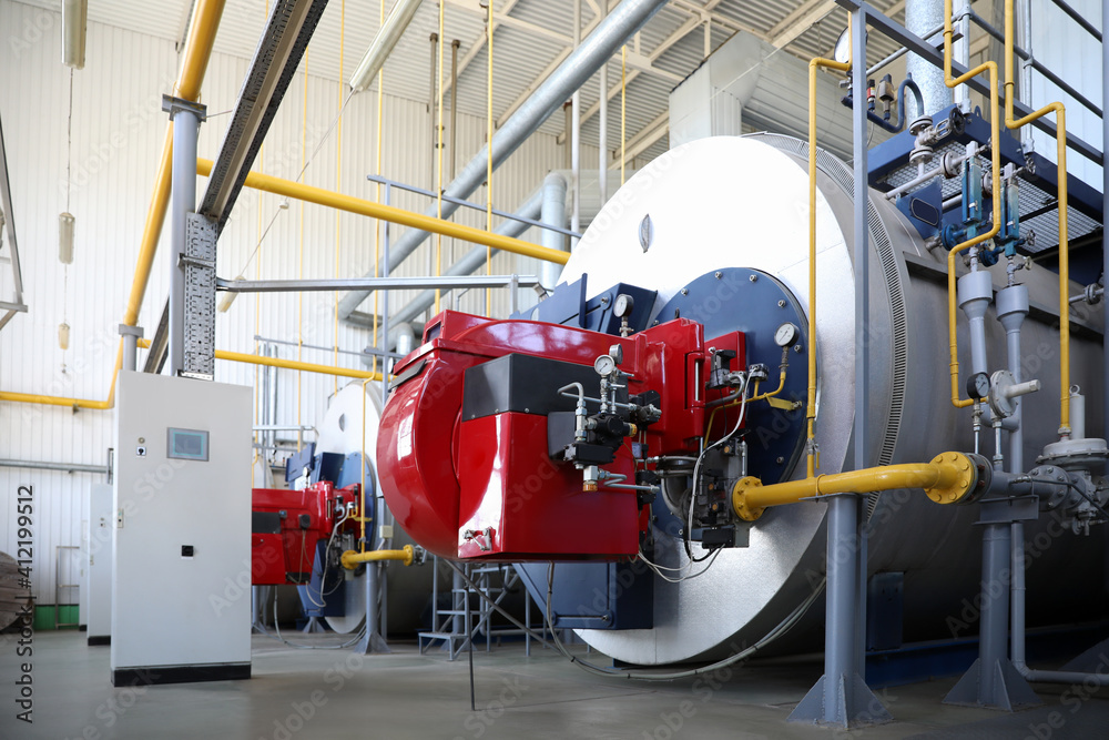 Modern granary with different equipment, inside view Modern granary with different equipment, inside view