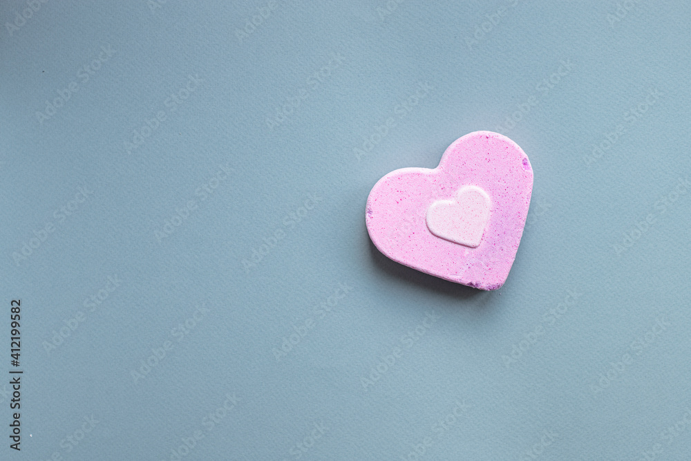 Fototapeta premium heart shape valentines day love background romance happy mothers day care or 8 march pleasant top view copy space for text
