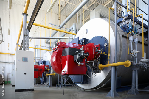 Modern granary with different equipment, inside view