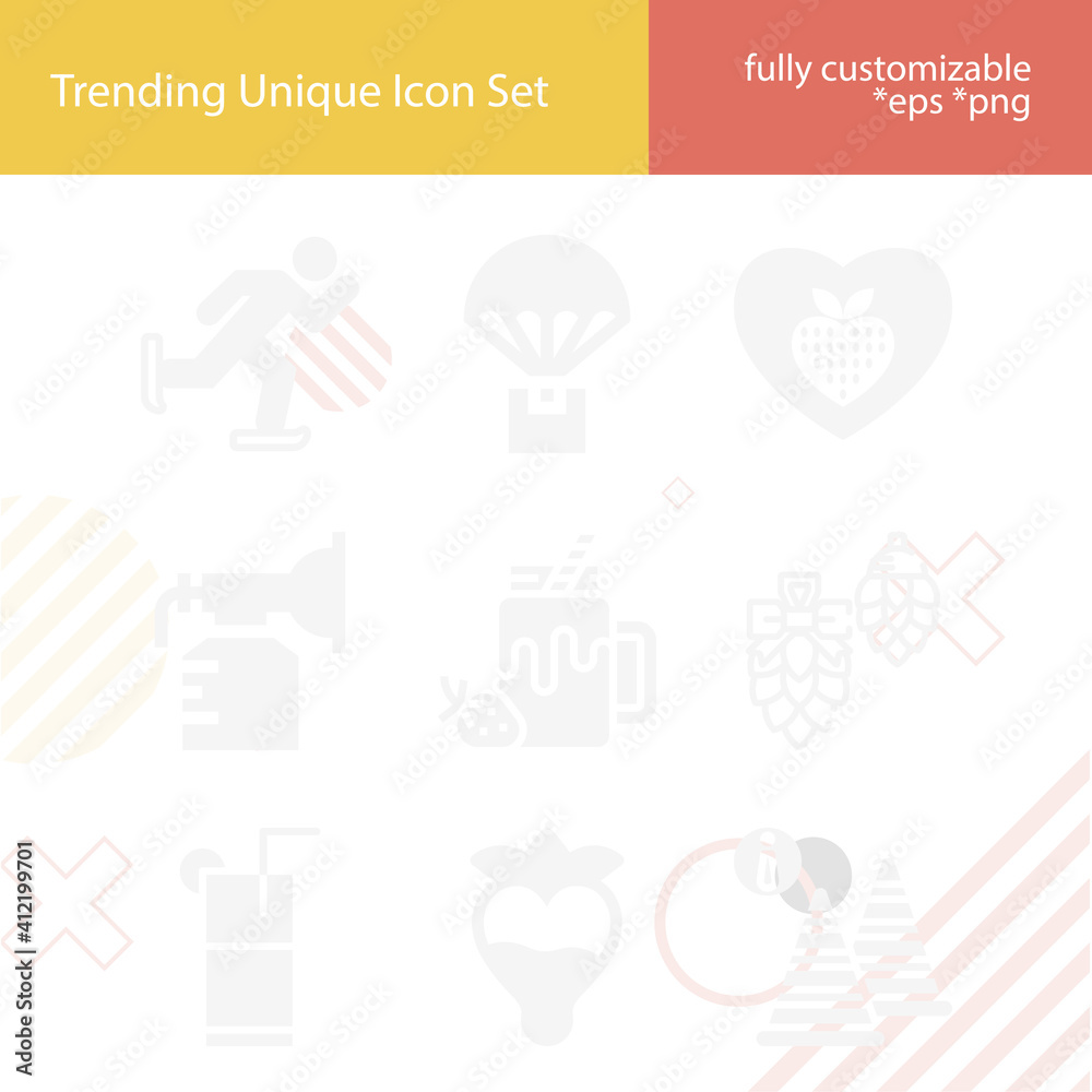 Simple set of cream related filled icons. Simple set of cream related filled icons.