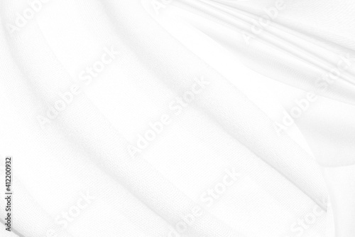abstract clean fashion woven beautiful soft fabric smooth curve shape decorative textile white background