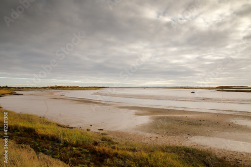 marshland of essex england on a over cast day